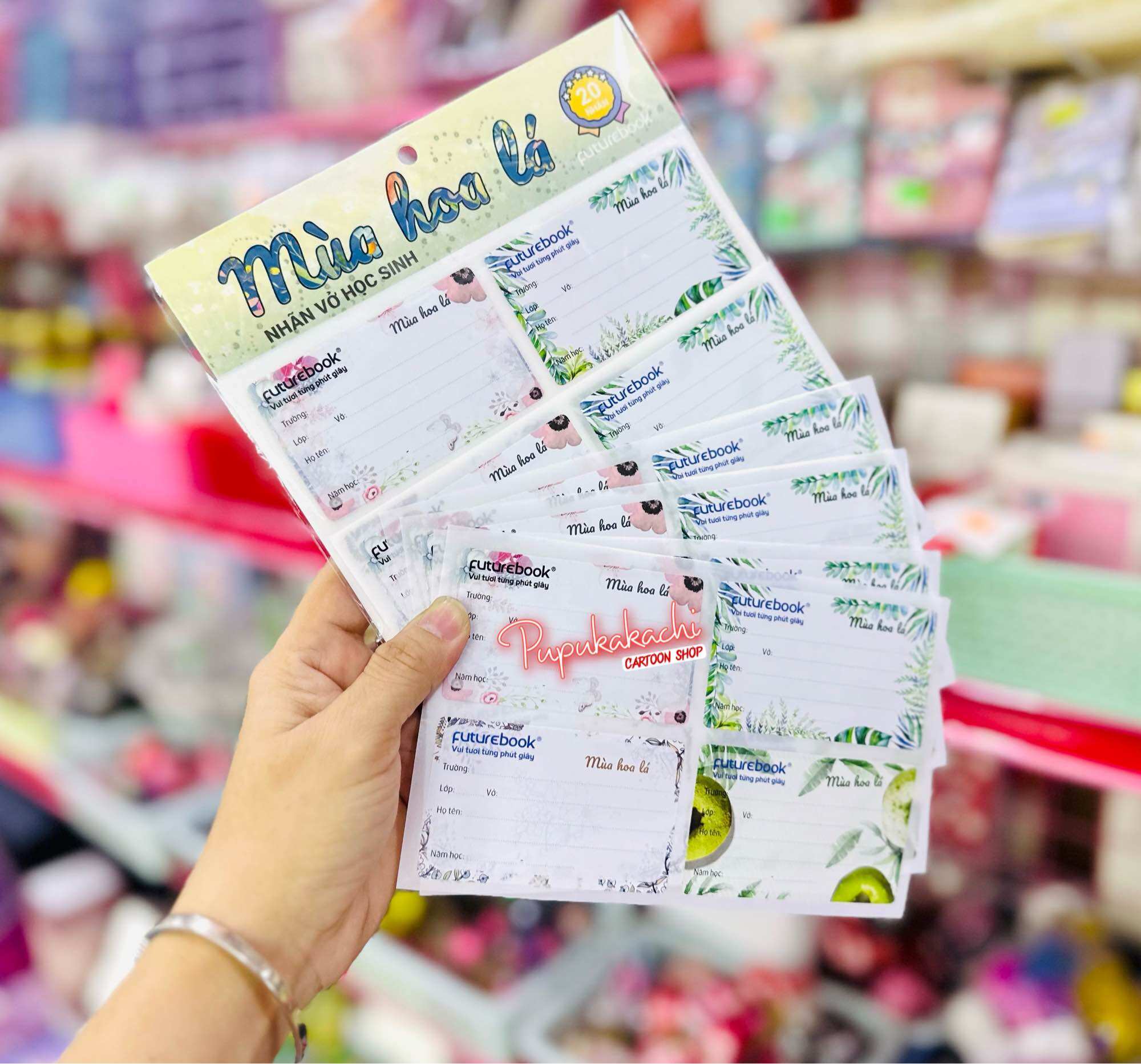 Nhãn tên future book mẫu mới 2023 kèm tem dán tên và sticker trang trí nhiều mẫu dễ thương