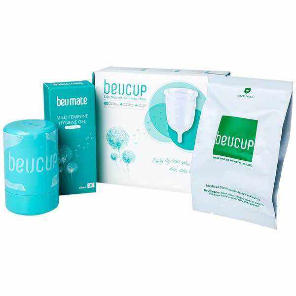 Cốc nguyệt san tặng kèm dung dịch và cốc tiệt trùng