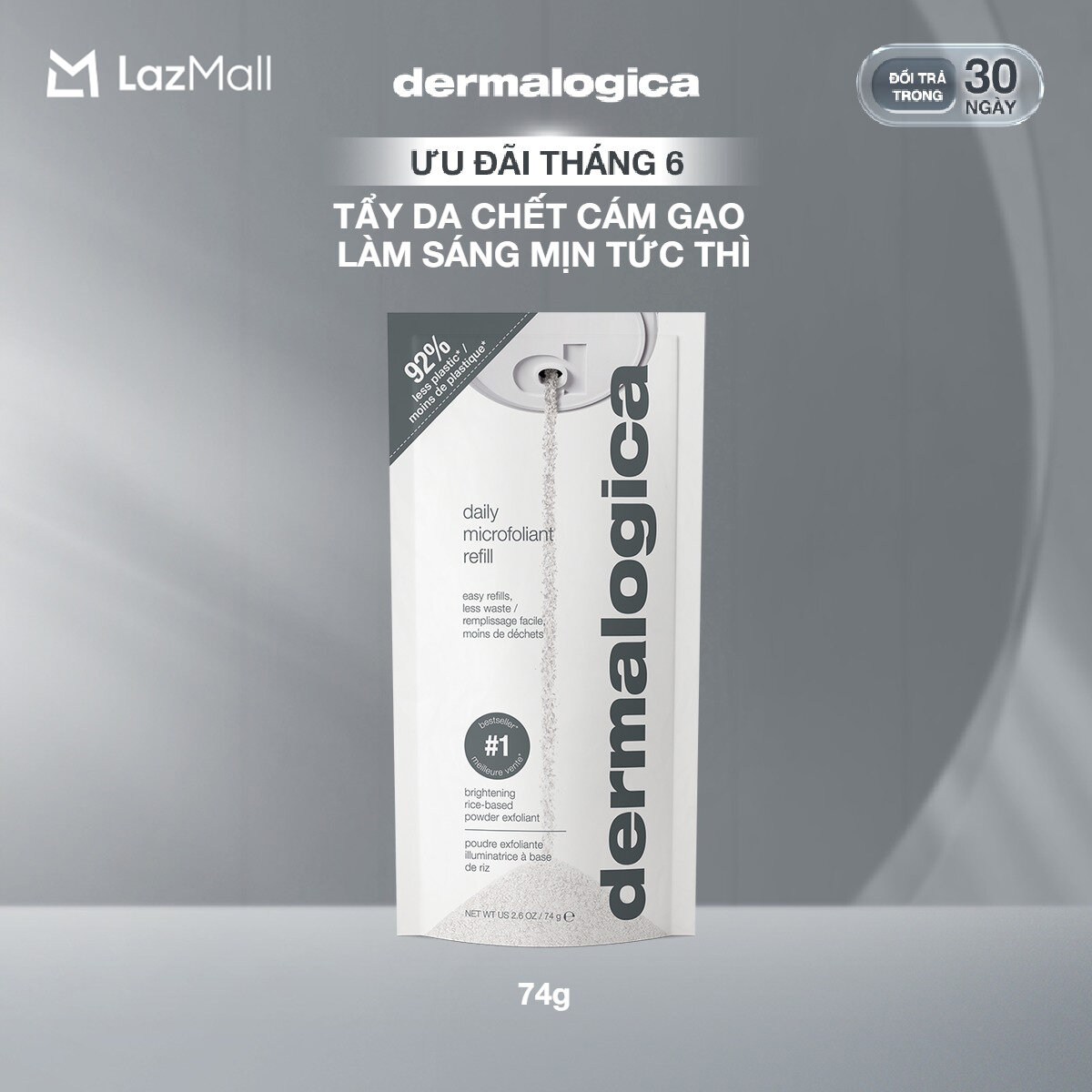 Tẩy tế bào chết Dermalogica Daily Microfoliant 74g - Refill làm sáng mịn tức thì