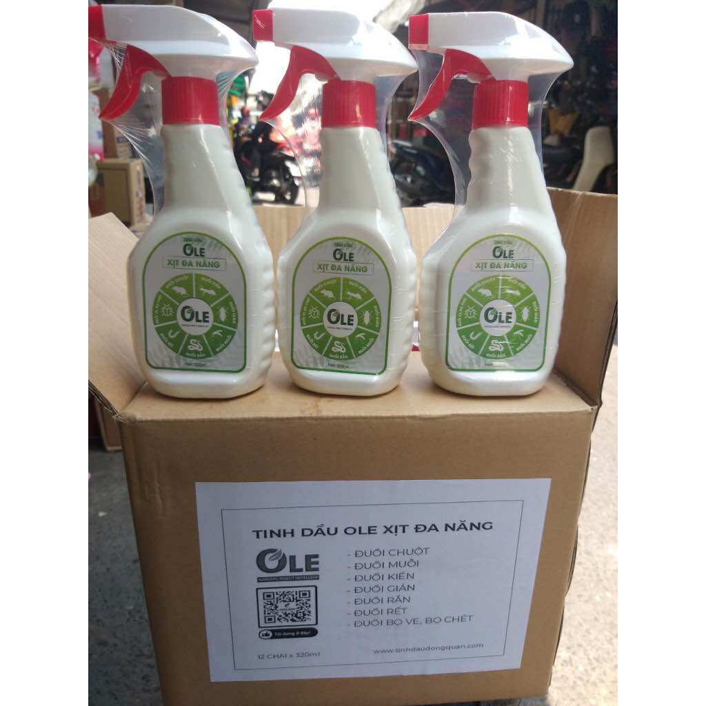 Tinh dầu đuổi chuột,muỗi,kiến,gián,rắn,rết,bọ ve, bọ chét hiệu OLe, 320ml