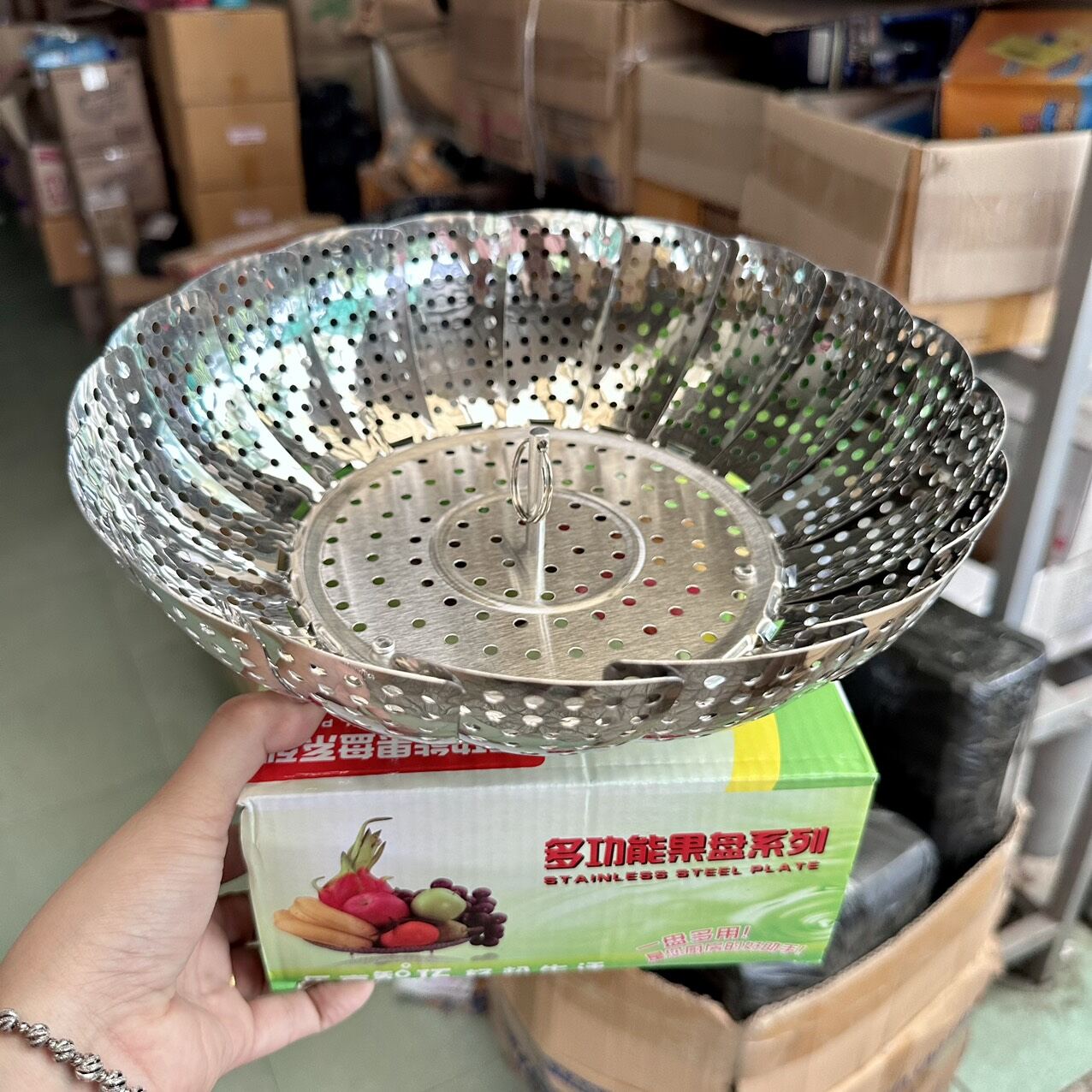Vỉ hấp xòe inox