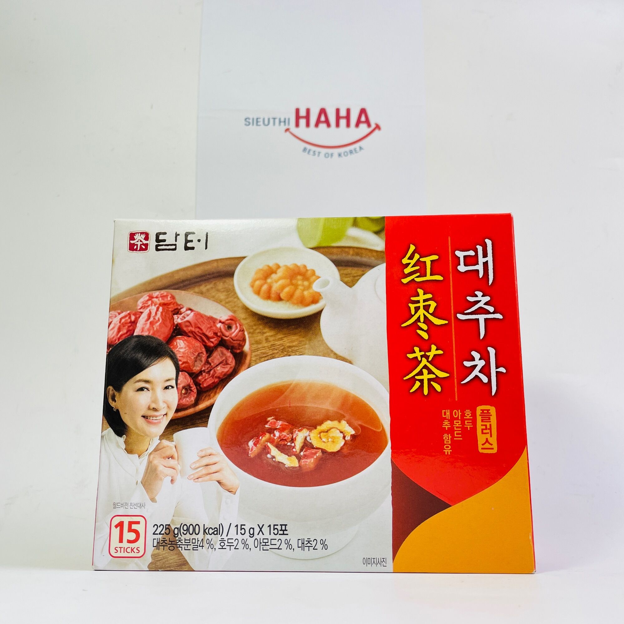 Trà táo đỏ hàn quốc damtuh jujube tea 225g 15 gói