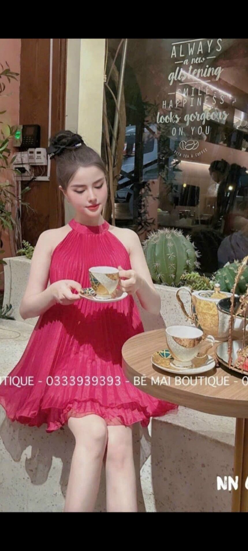 Sét đùi nữ cổ yếm dập ly vải tơ xịn/ sét đùi nữ cổ yếm dập ly vải tơ đẹp nhất hiện nay