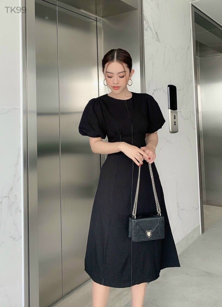 ĐẦM 3 VIỀN SỌC PHOM DÀI