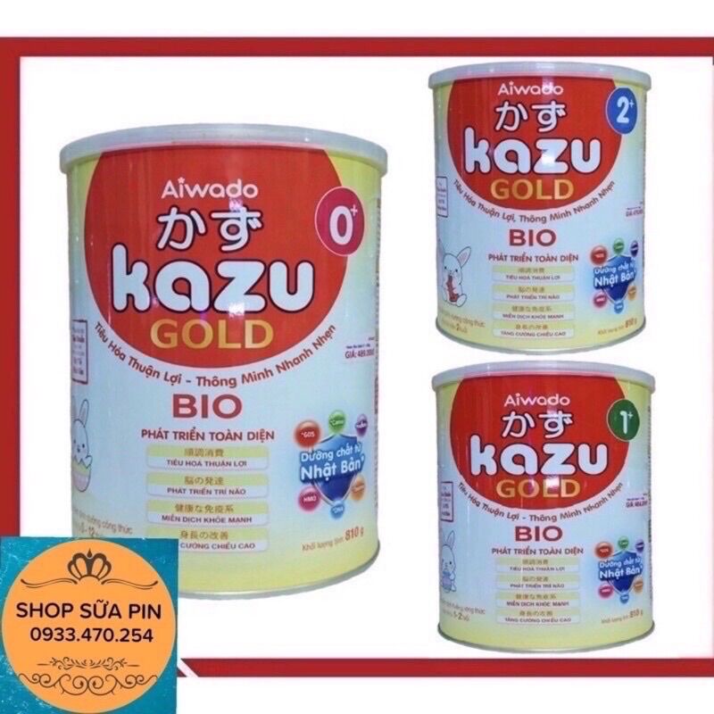 Sữa bột Kazu BIO gold số 0+, 1+, 2+ 810g - date 2024