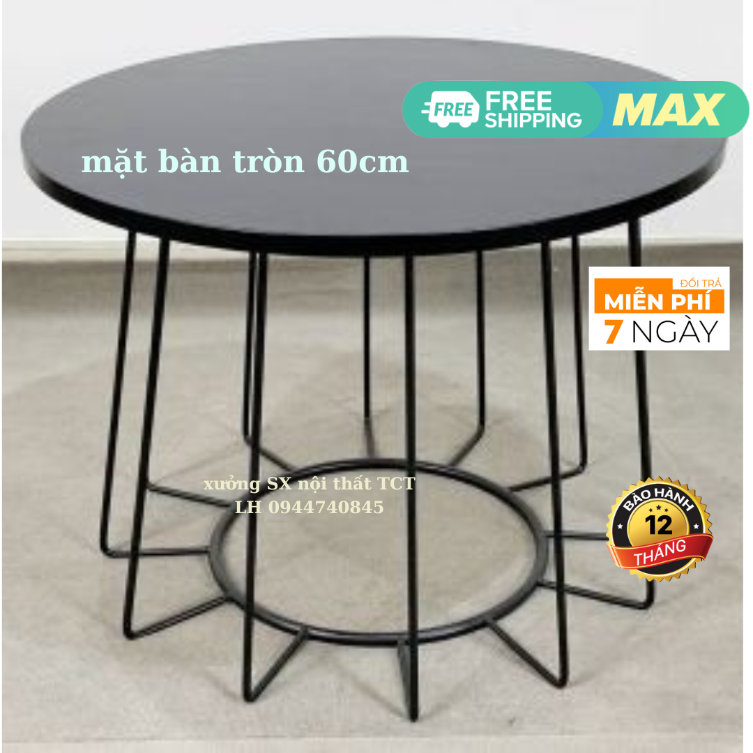 Mặt bàn tròn 60cm gỗ MDF phủ melamine 2 mặt giá xưởng