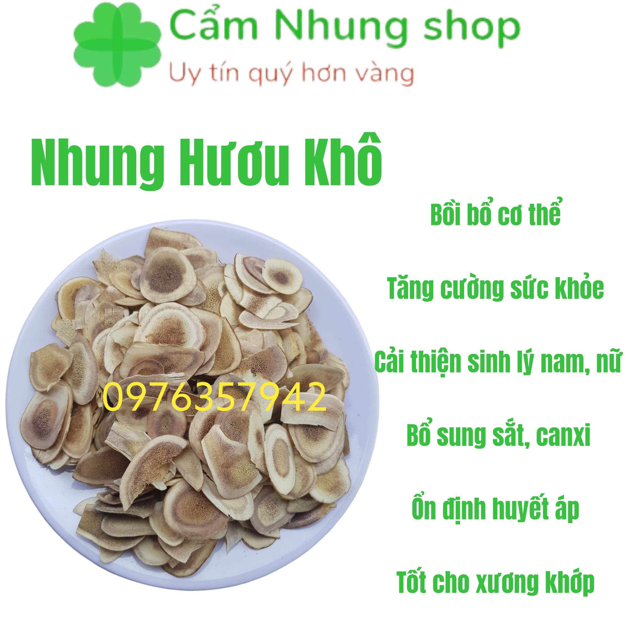 100gr lộc nhung sấy khô thái lát