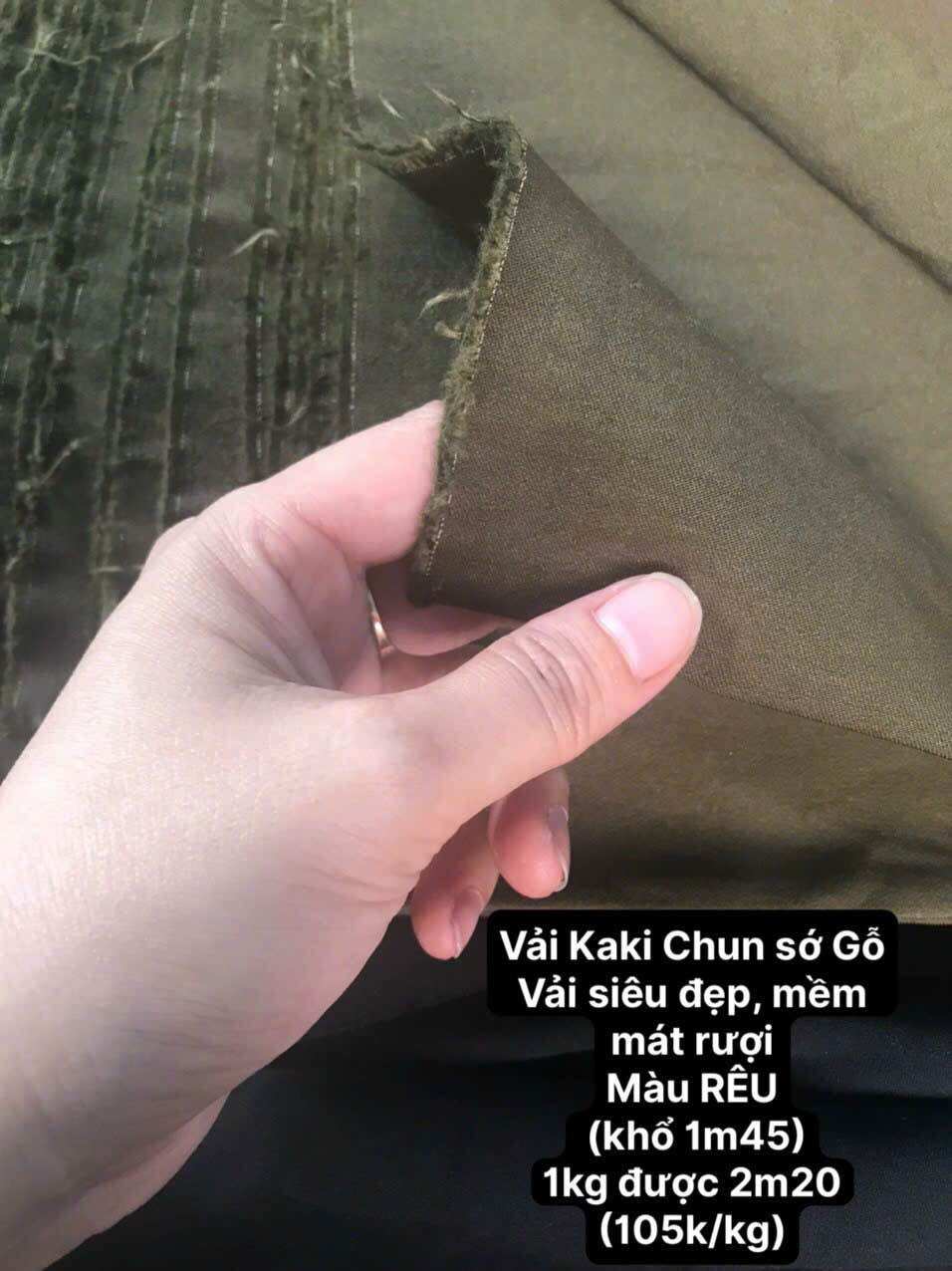Vải Kaki Chun sớ Gỗ 12 màu