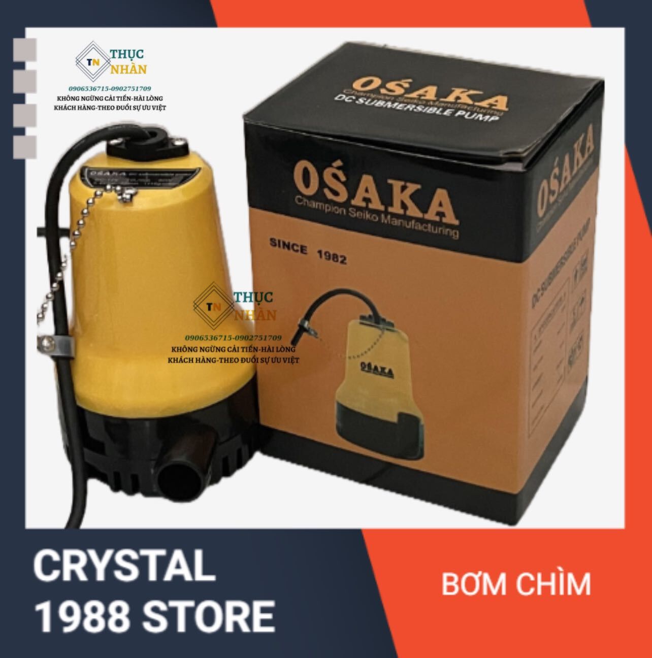 Máy bơm chìm mini nhựa vàng 12v