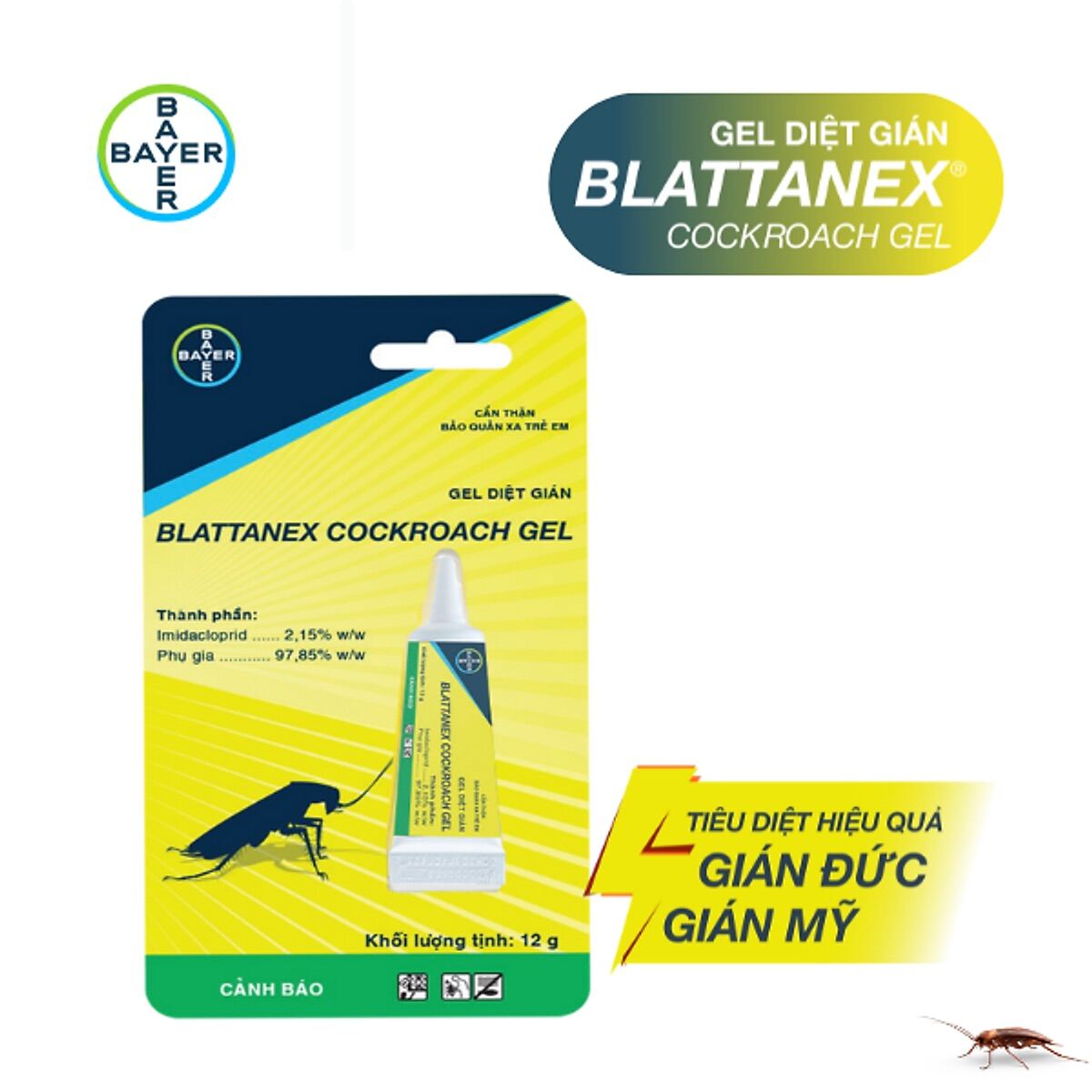 Gel diệt gián Đức, gián Mỹ Blattanex Cockroack - Bayer
