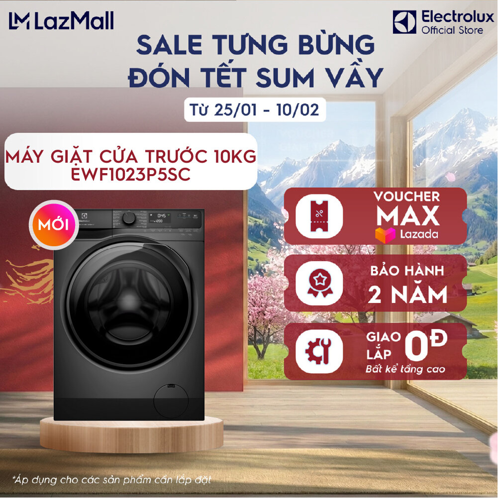 [MỚI] Máy giặt cửa ngang Electrolux 10kg UltimateCare 500 EWF1023P5SC Inverter - Free Giao lắp