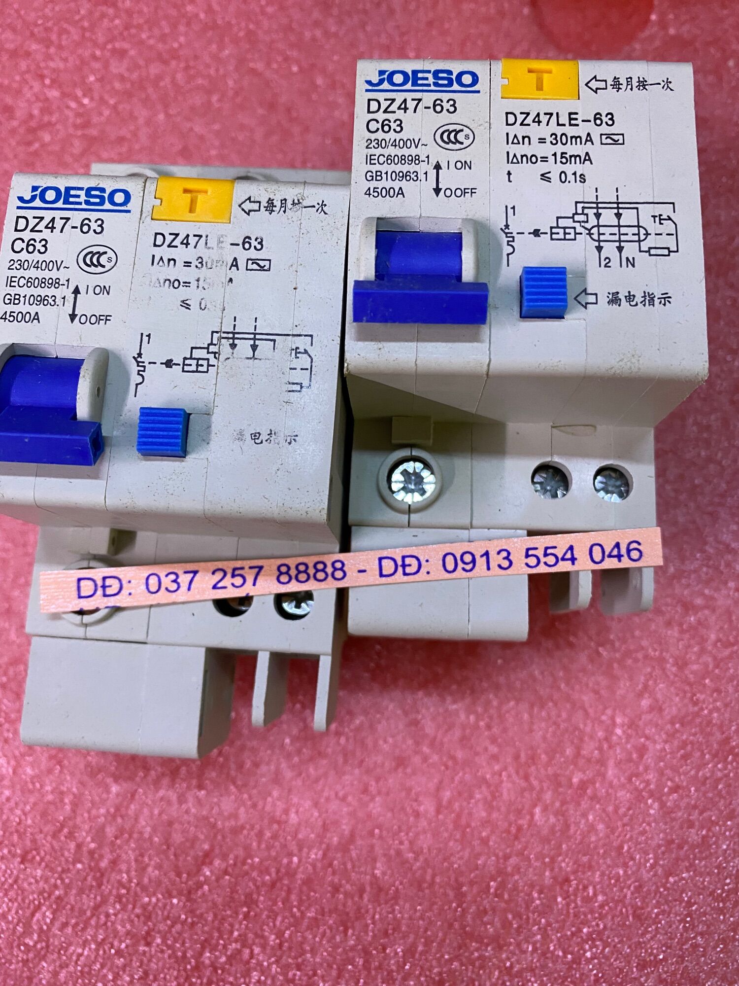 Át chống giật 1 pha DZ47-63/63 A