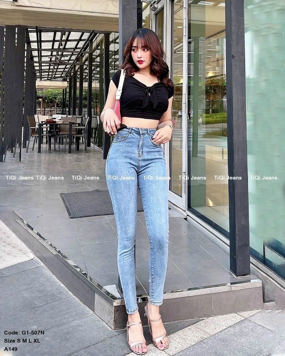 JEANS DÀI LƯNG CAO CO GIÃN