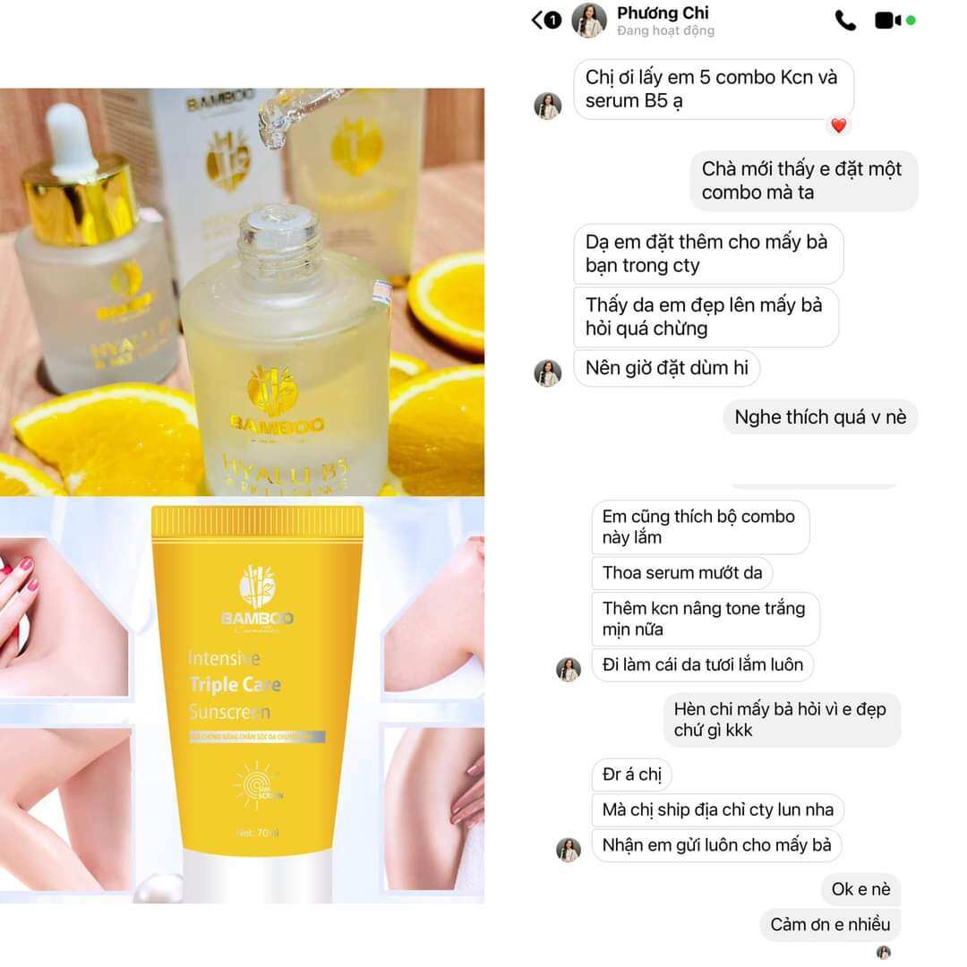 💥DATE MỚI NHẤT💥COMBO KEM CHỐNG NẮNG VÀ SỮA RỬA MẶT BAMBOO