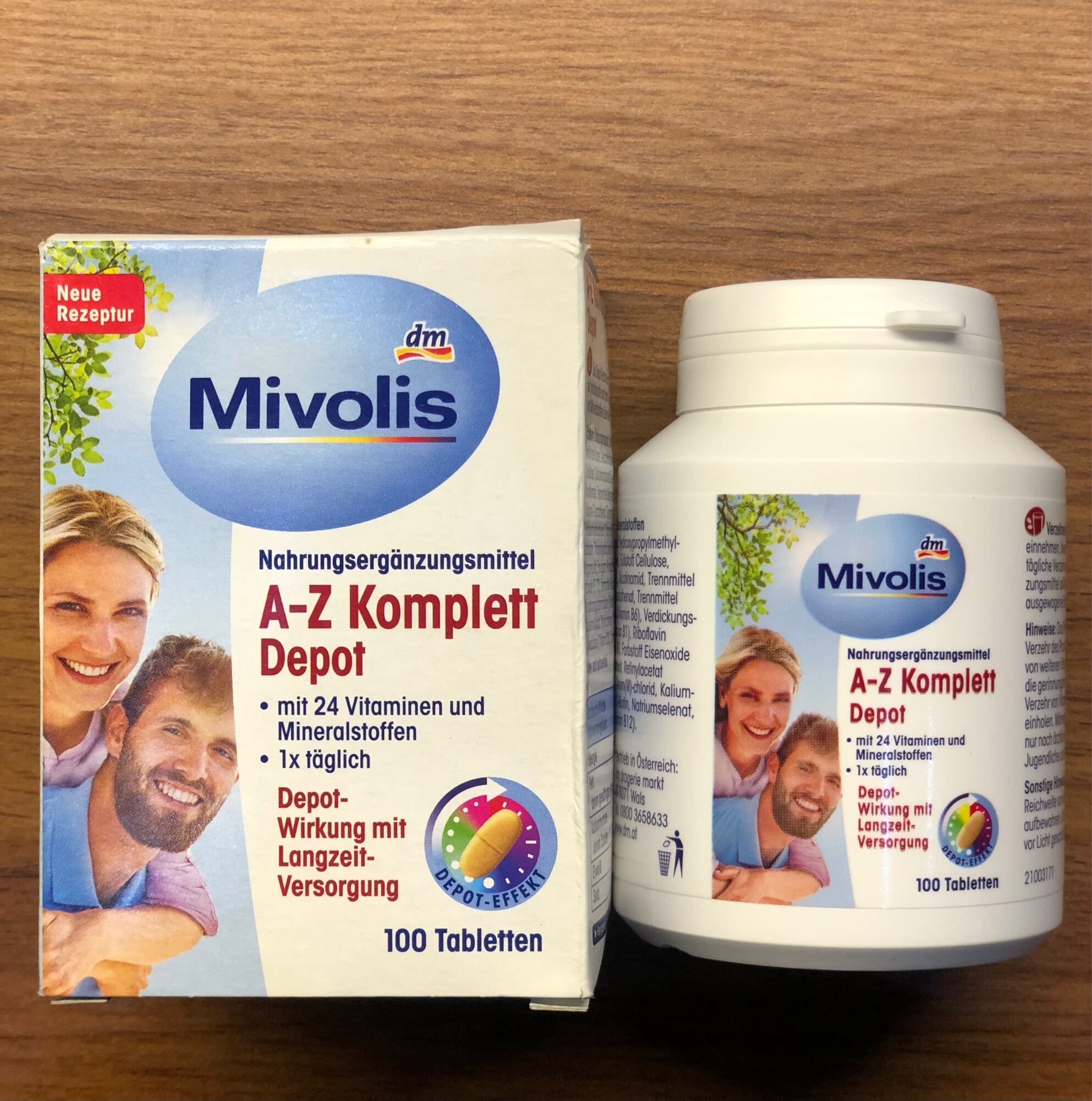 Vitamin tổng hợp Mivolis A-Z Komplett Depot của Đức 100 viên nâng cao sức