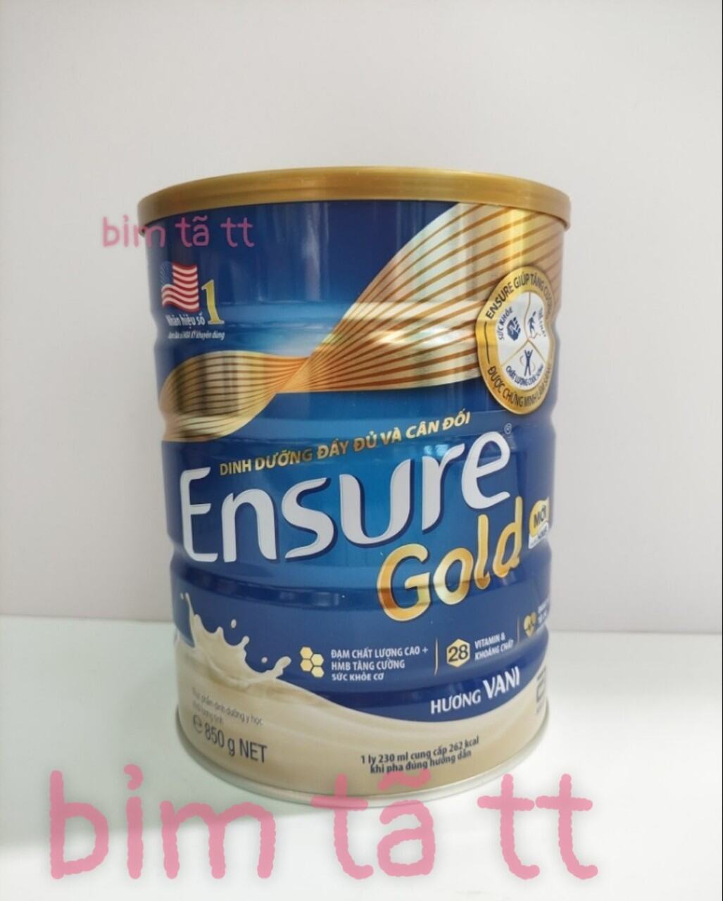 Sữa Ensure Gold vani/hạnh nhân/lúa mạch/cà phê 850g date mới nhất 2024