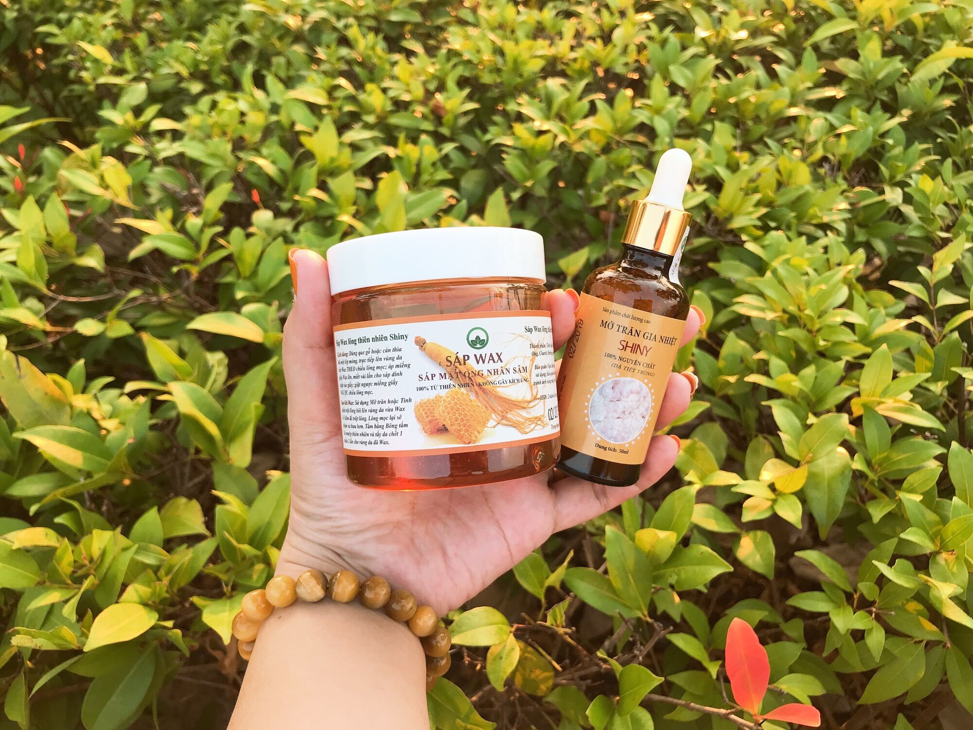 Combo Triệt Lông Sáp Wax + Mỡ Trăn Shiny Handmade(Tặng Kèm Dụng Cụ Wax)