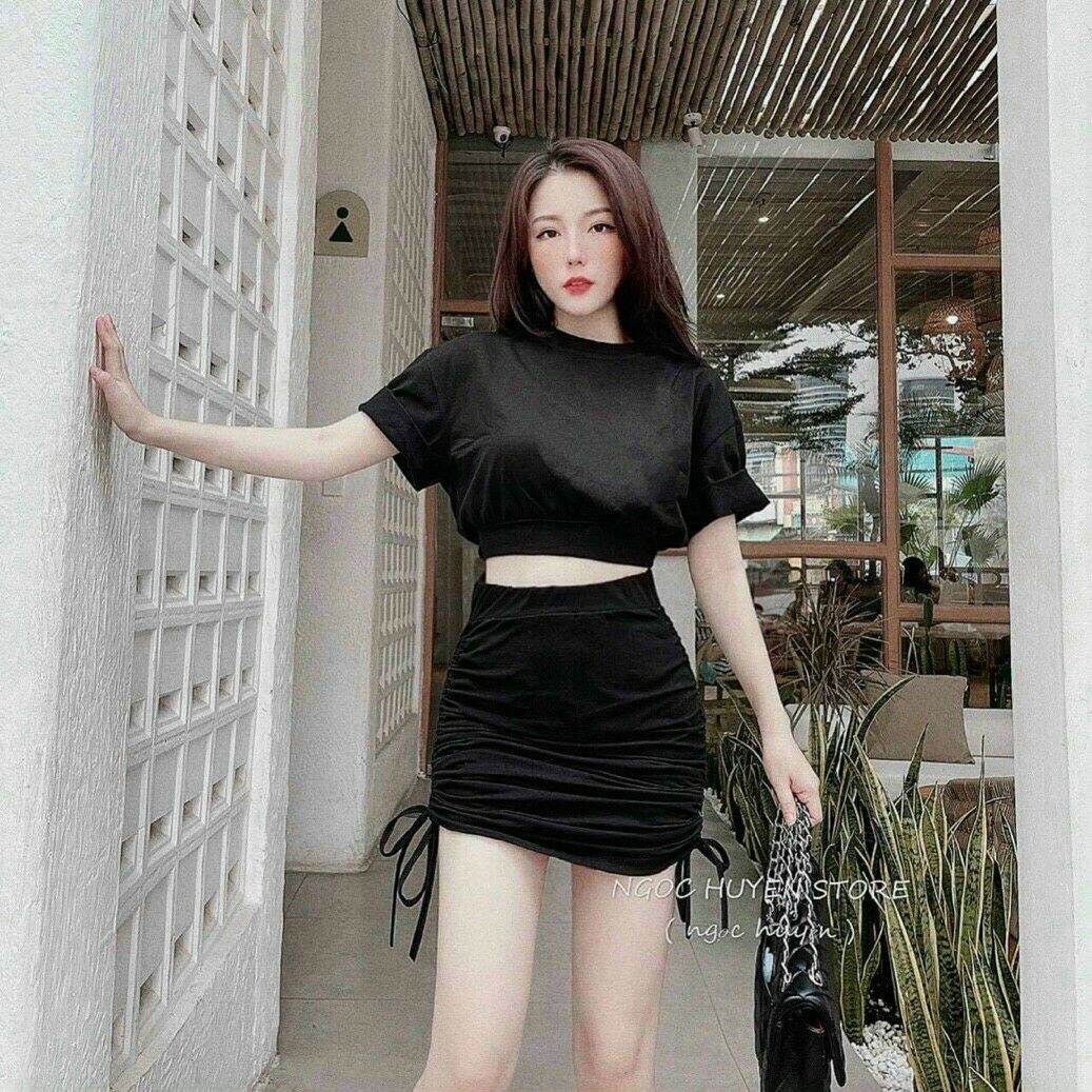 Chân váy rút dây bên siêu hot