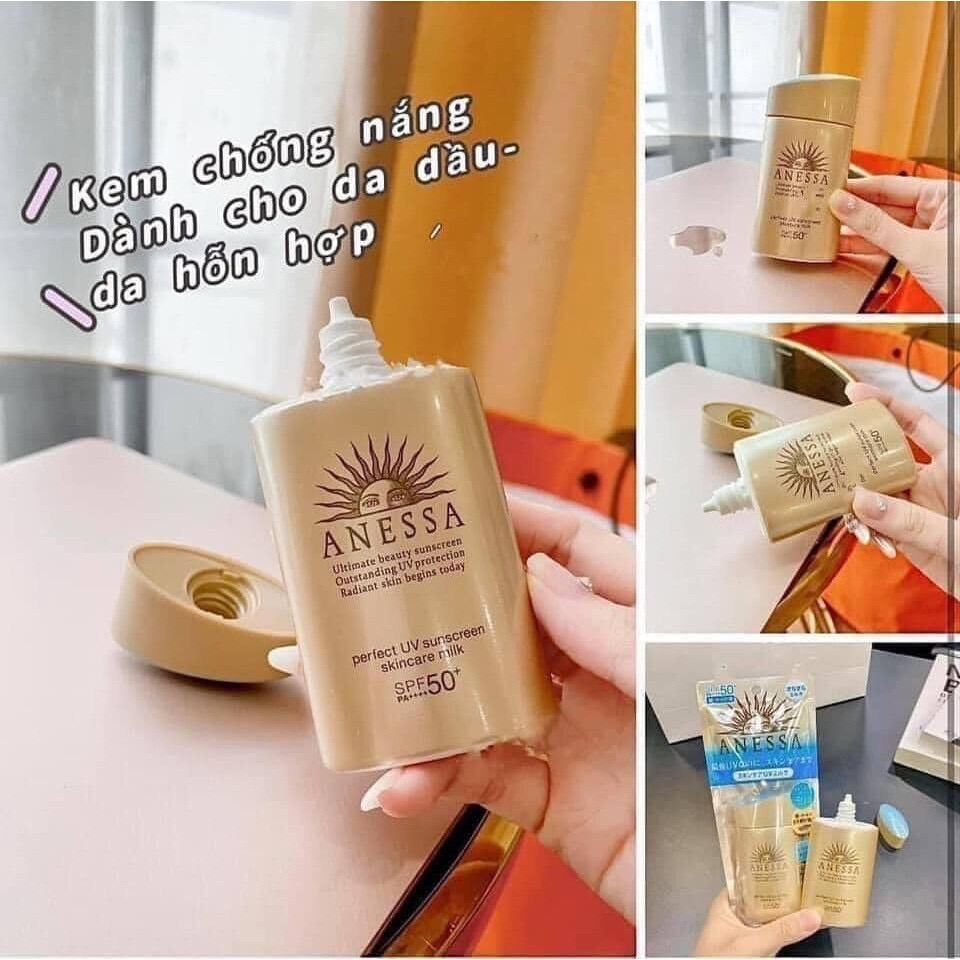 Sữa Chống Nắng Anessa Dưỡng Da Bảo Vệ Hoàn Hảo Perfect Uv Skincare Milk Spf 50+ Pa++++