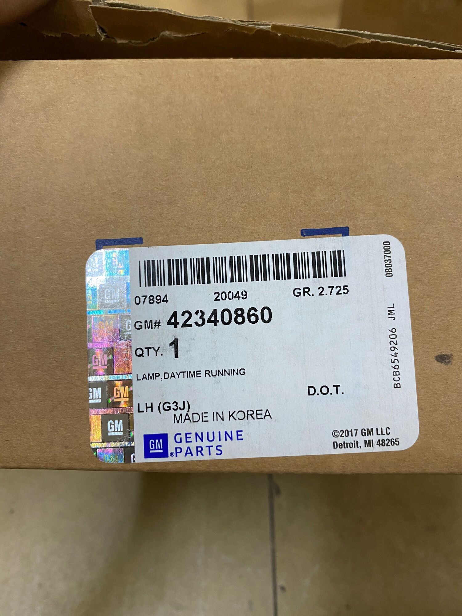 Đèn chạy ban ngày Cruze(2015-2018) Gm:42340860