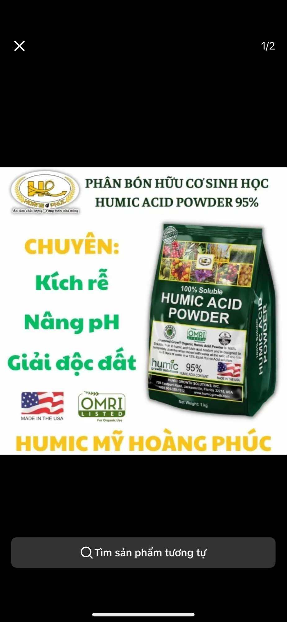 Phân bón lá humic của công ty hoàng phúc