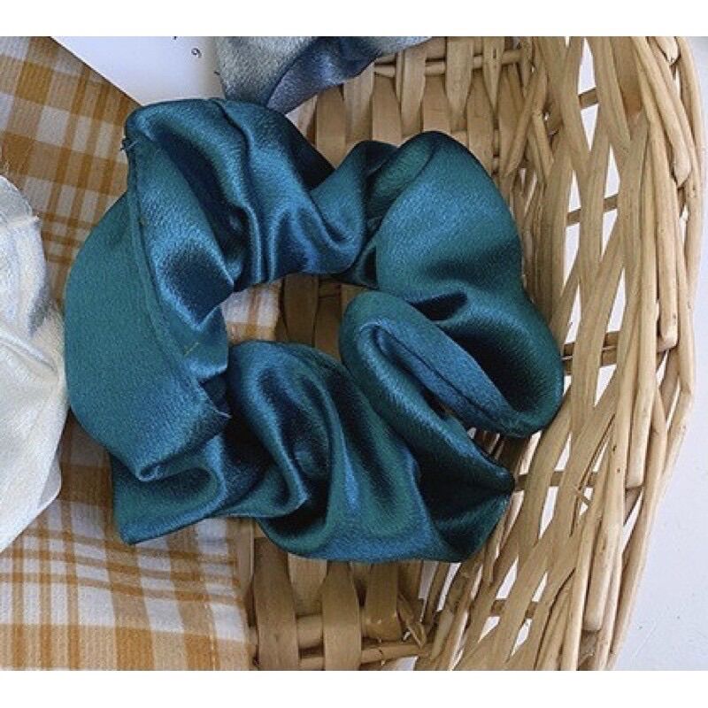 Dây buộc tóc scrunchies lụa xinh xắn nhiều màu