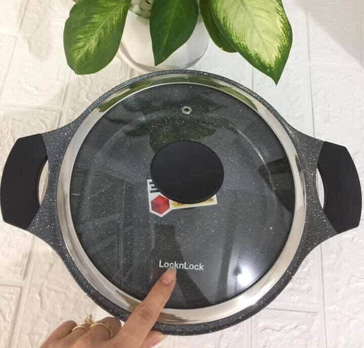NỒI ĐÁ LOCK STONE 24CM THÀNH THẤP LCA6242