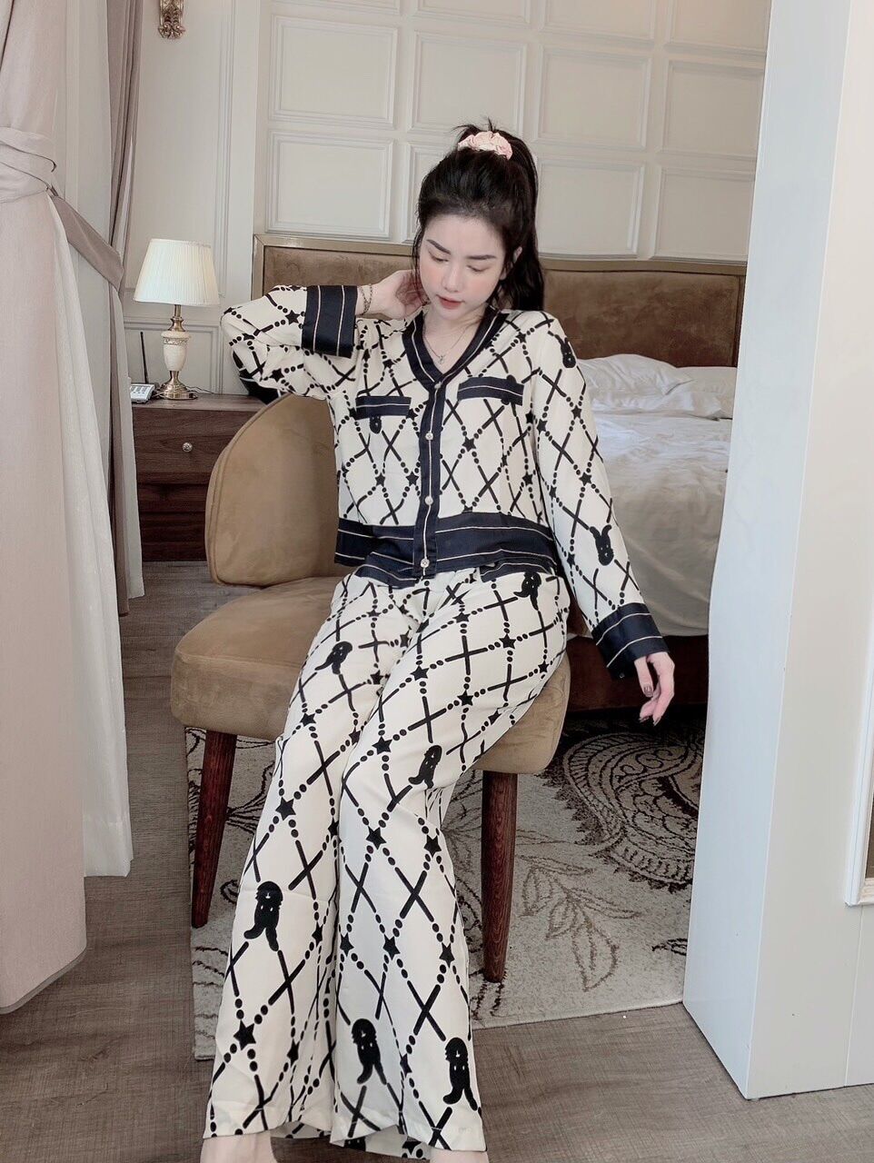 Bộ Lụa Mango Tay Ngắn Quần Dài Siêu Sang size dưới 58kg