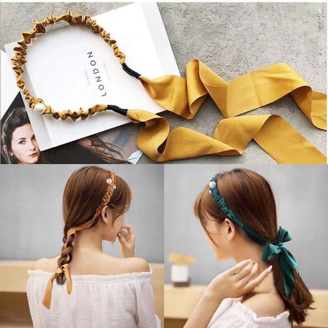 Cài cứng băng đô có dây buộc tóc đúng hạt