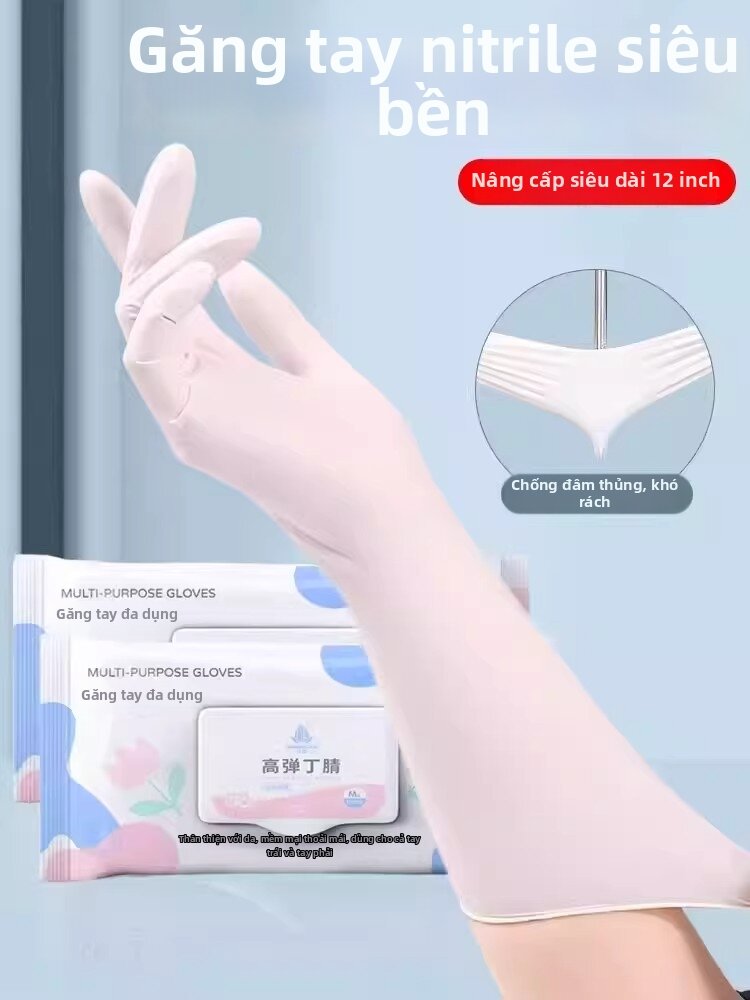 Găng Tay Chống Nước Bền Đạt Tiêu Chuẩn Thực Phẩm để Rửa Chén và Dọn Dẹp