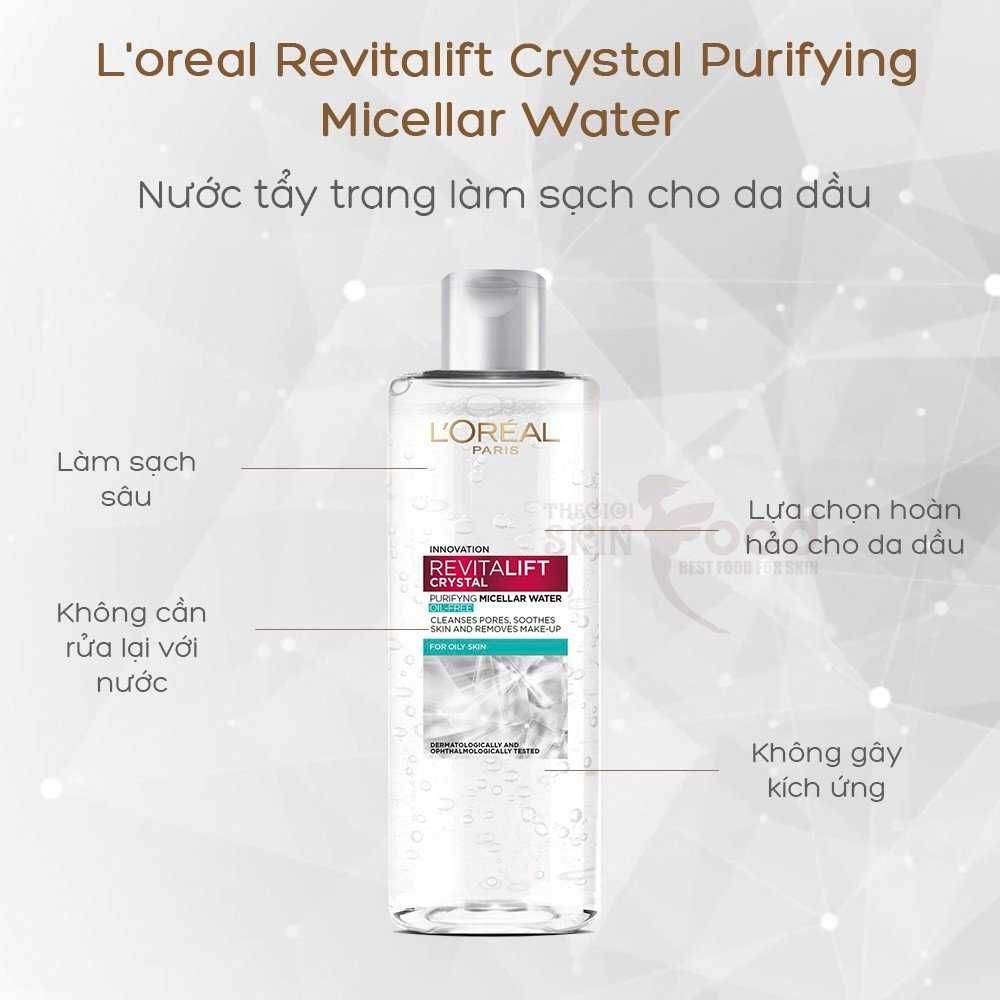 Nước tẩy trang Loreal dành cho da dầu 400ml
