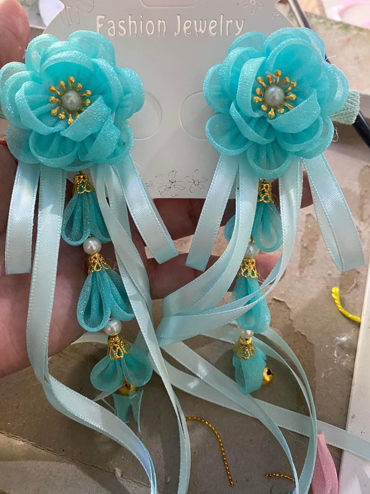 Cặp kẹp tóc hoa cổ trang