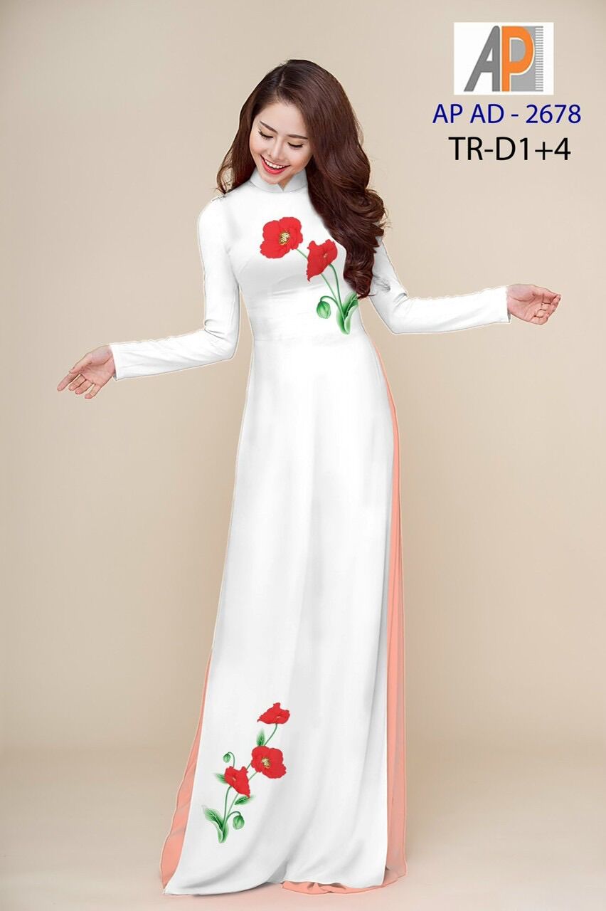 [HCM]Vải áo dài hoa đơn giản