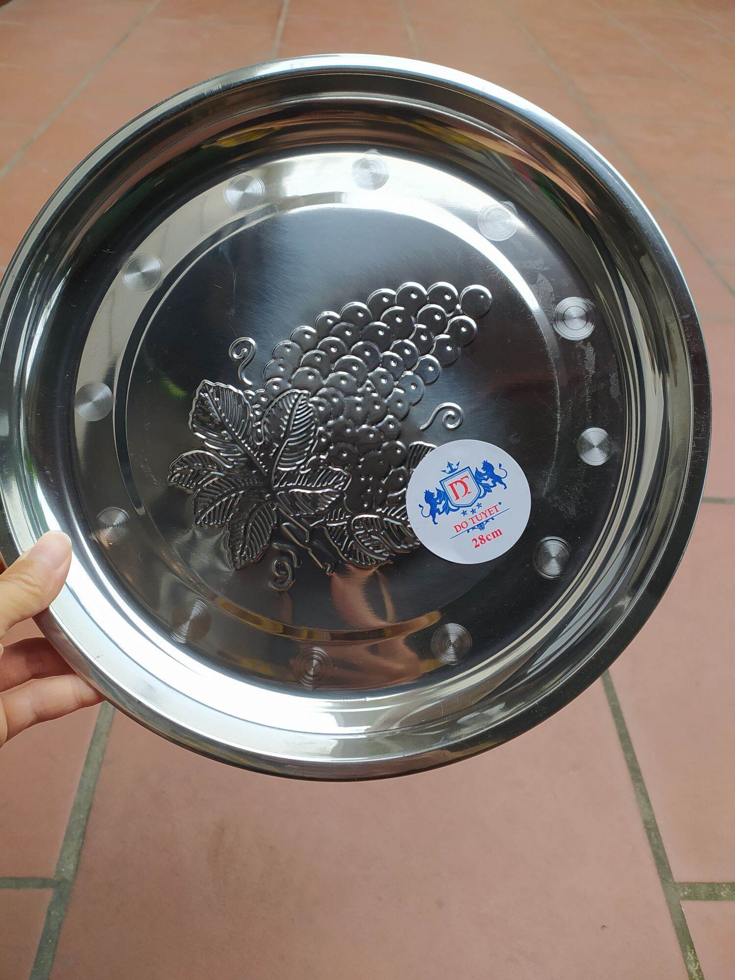 khay tròn inox có đủ cỡ