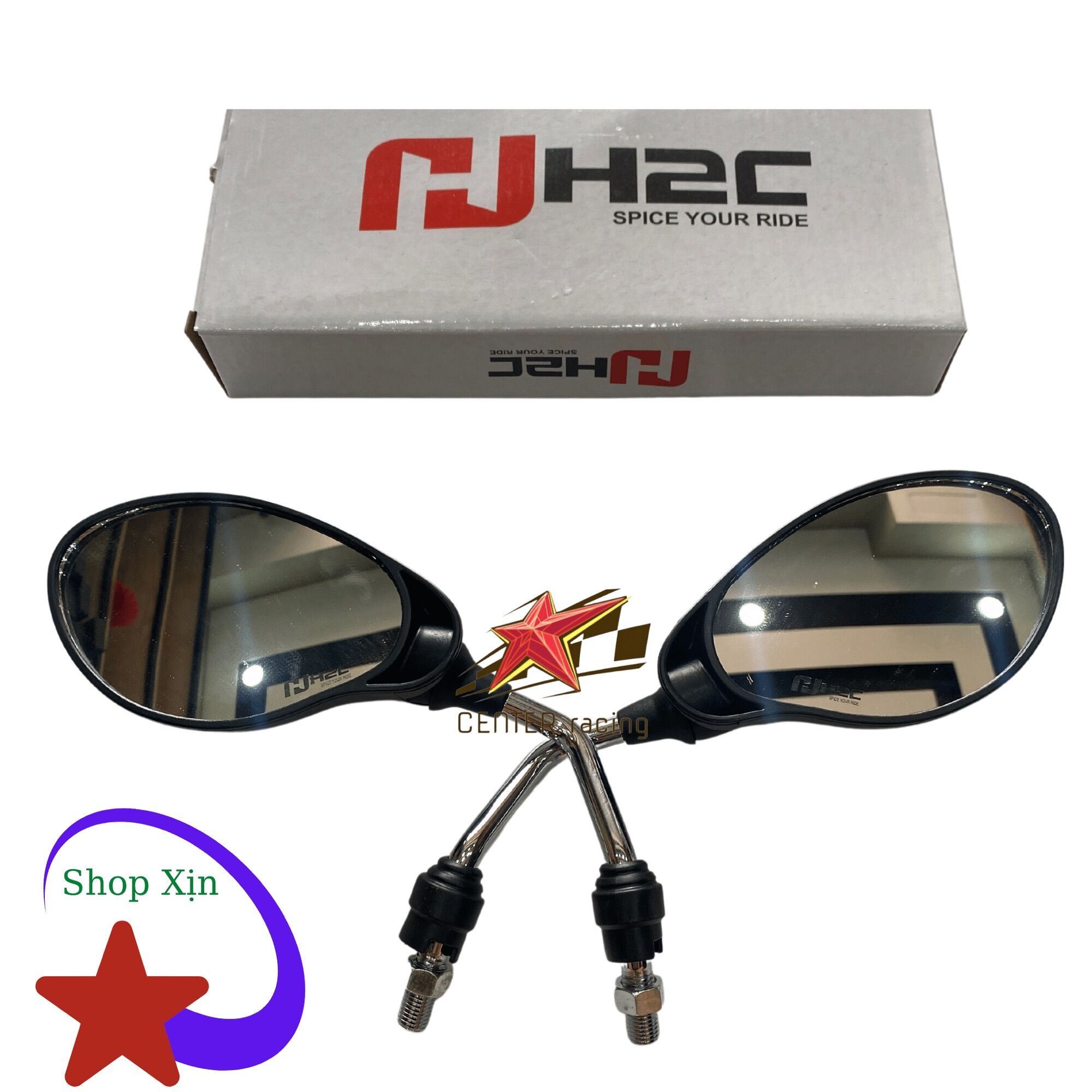 Kính chiếu hậu HRC Thái Lan chân đen Xịn