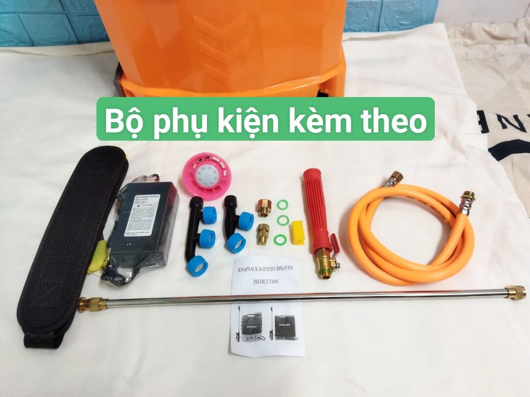 bình phun thuốc trừ sâu bằng điện ORING 20 lít 2bom.