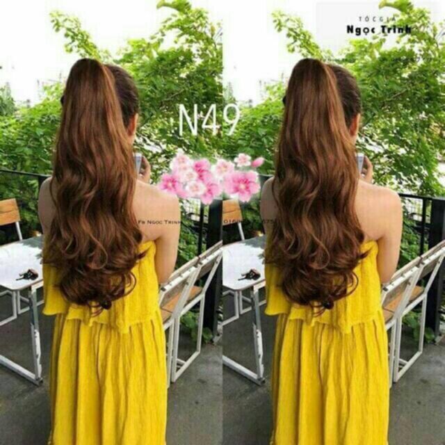 Tóc giả ngoặm n49 loại cao cấp tóc đẹp nhiều màu để ce lựa chọn