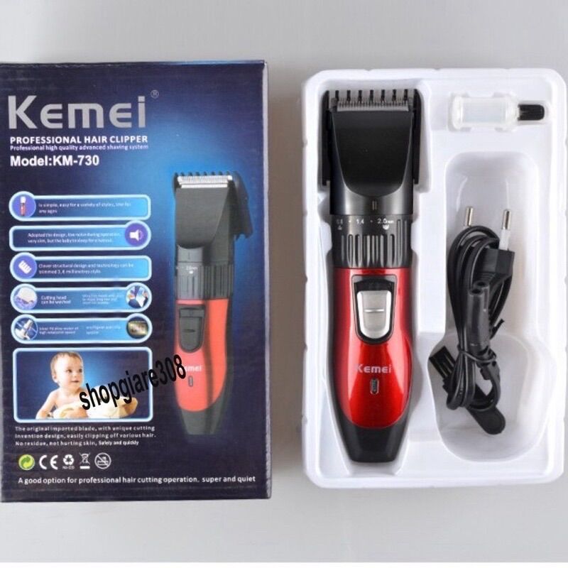 Tông Đơ Cắt Tóc Sạc Điện Kemei Km-730