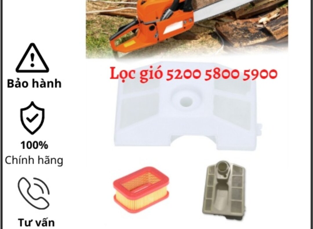 Lọc gió máy cưa 5200 5800 5900 - ảnh thật