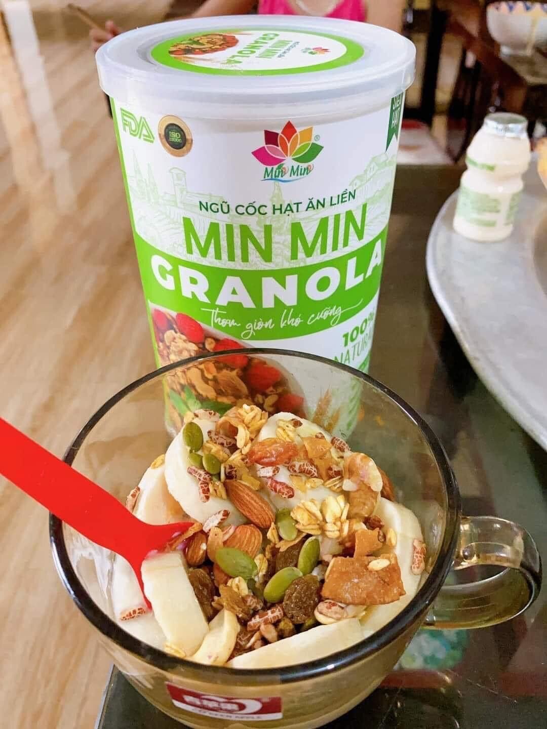 Ngũ cốc hạt ăn liền Granola MinMin (hộp 500g)