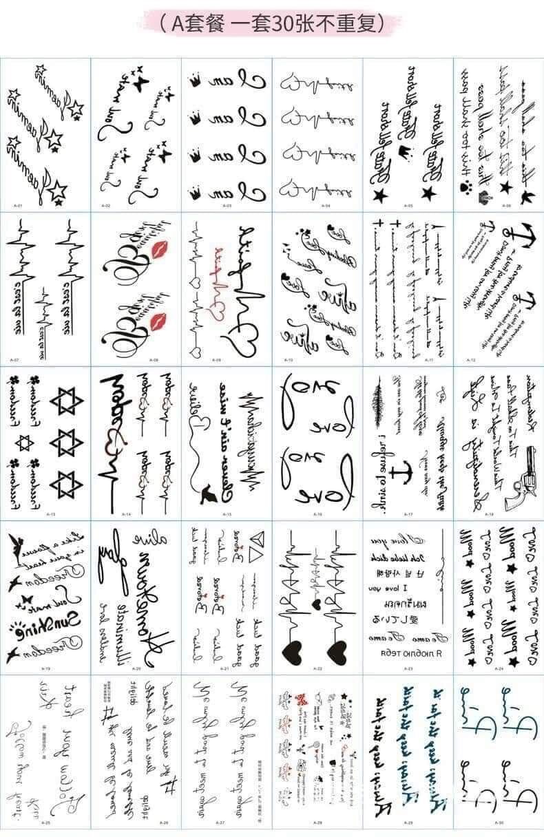 [RẺ VÔ ĐỊCH] Tấm Dán Xăm Tatoo Độc Đáo