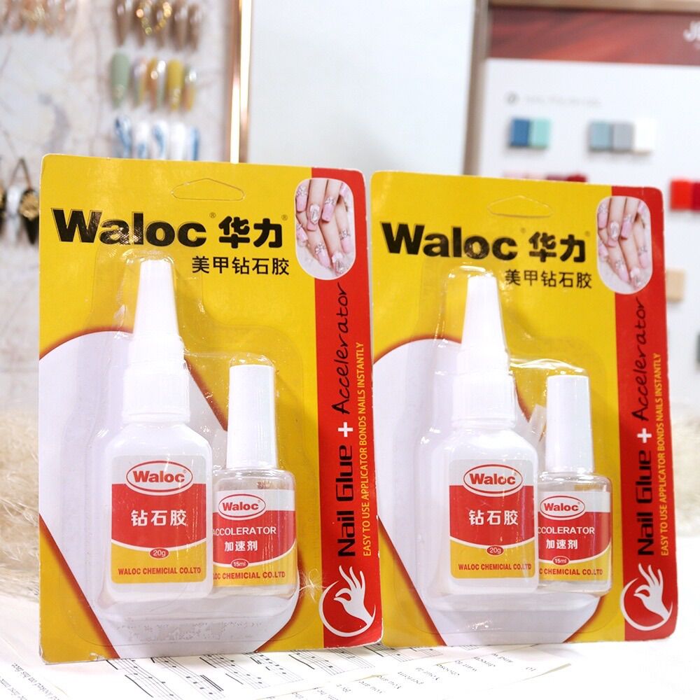 Keo waloc đính charm đá nail siêu chắc