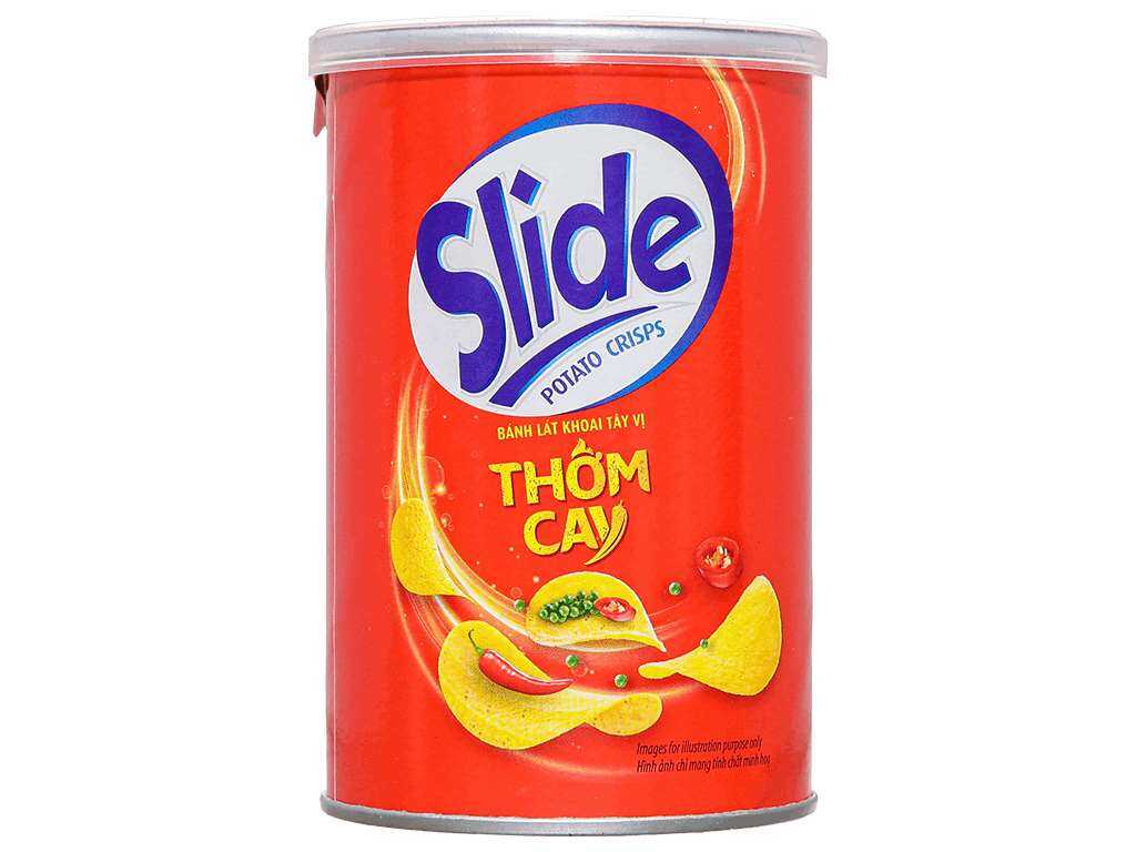 Snack khoai tây SLIDE lon 65g