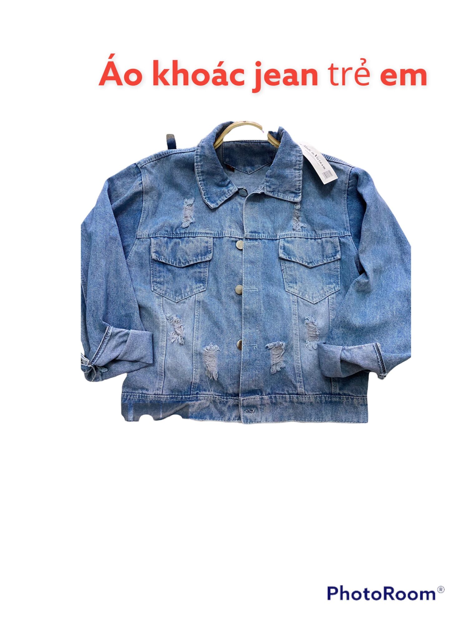 [Nhập RS0822 giảm 30k cho đơn 99k]Áo khoác jean bé gái 20-50kg