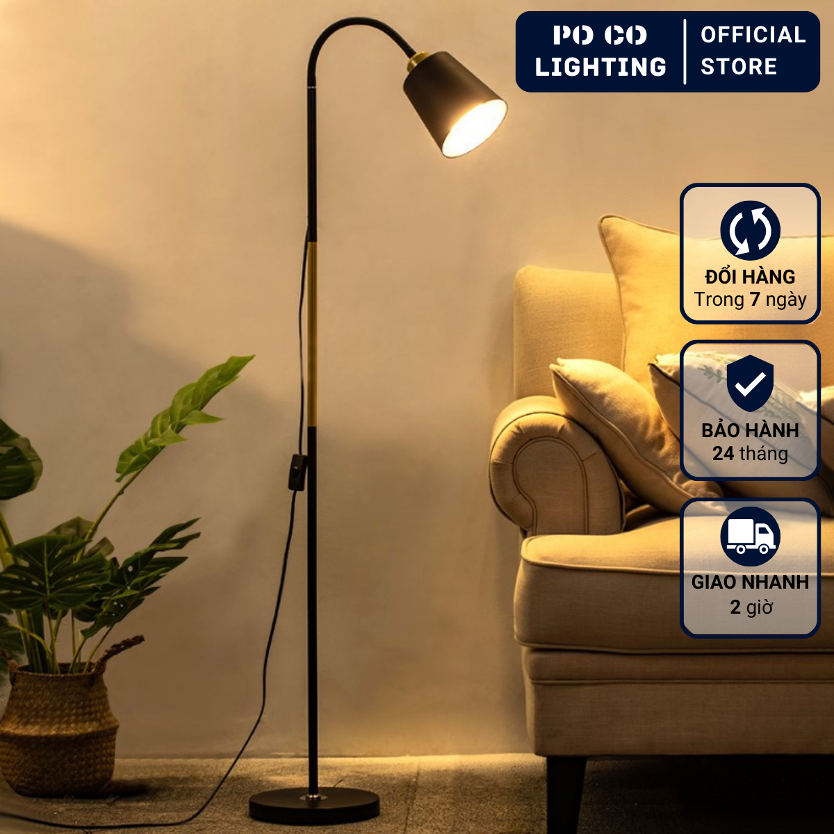 Đèn cây đứng pixar decor poco - đèn đứng trang trí phòng khách phòng ngủ phòng làm việc