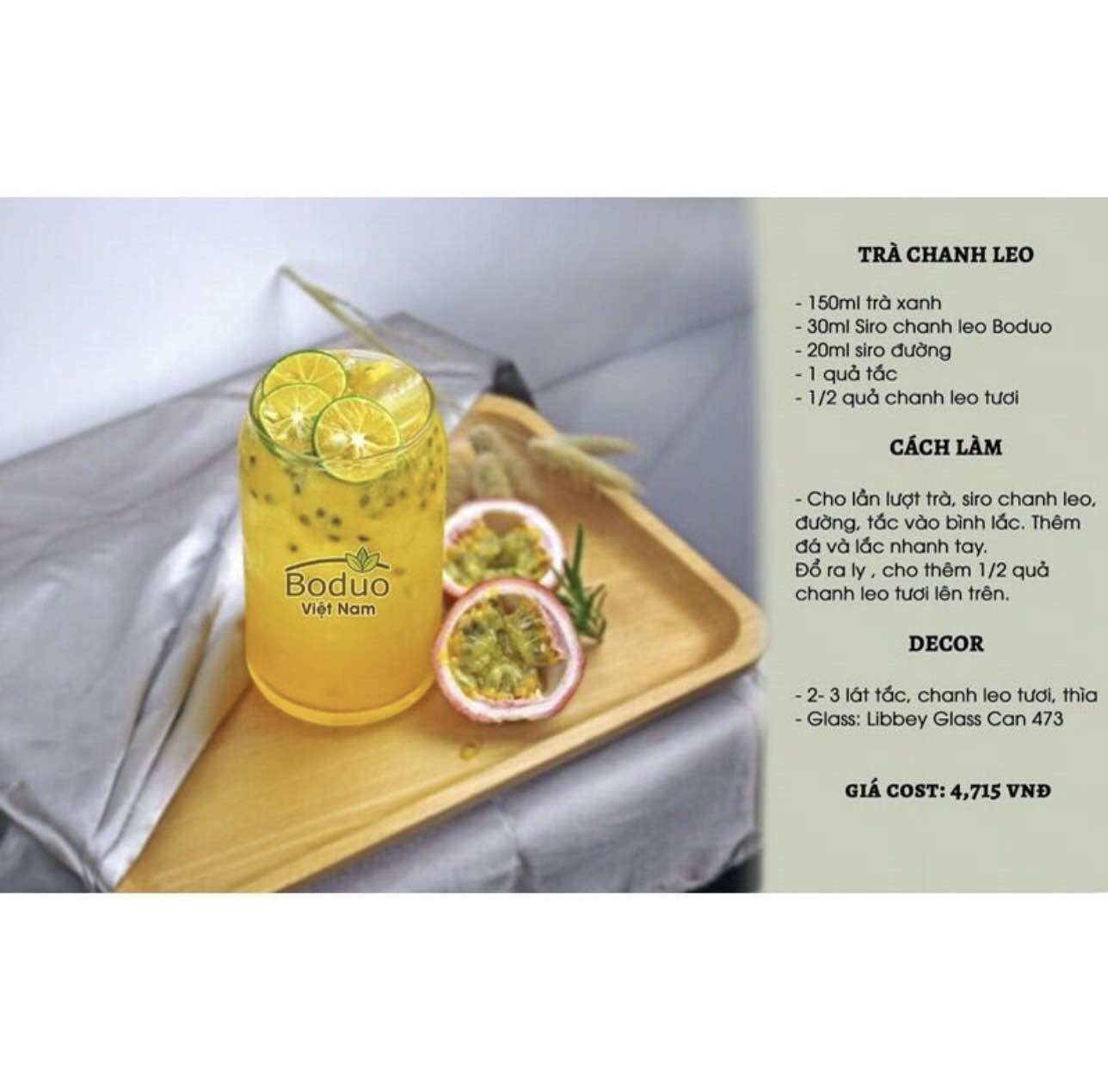 Mứt chanh leo Boduo hộp 1kg