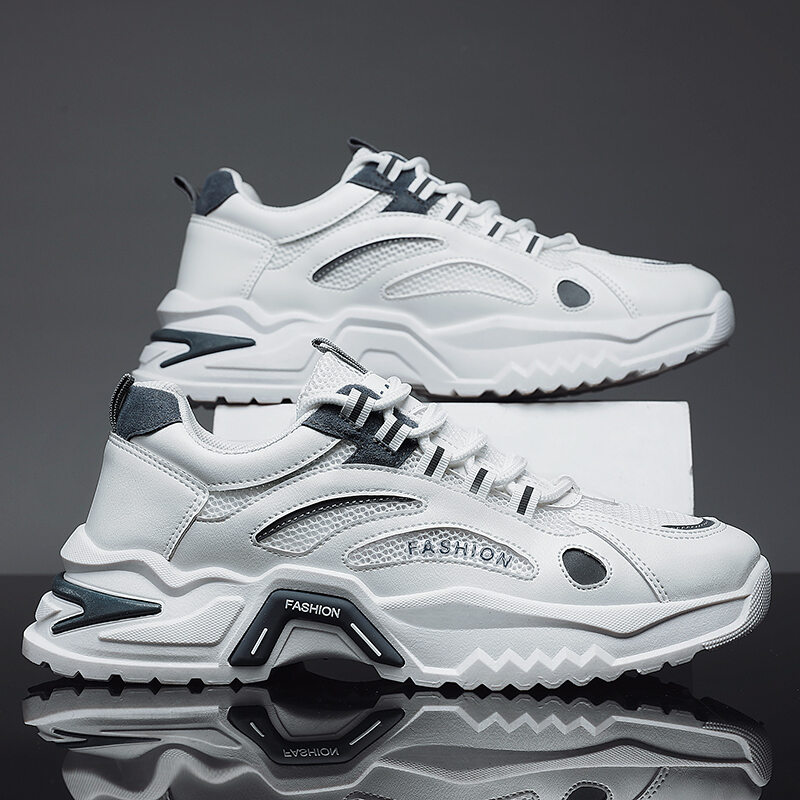 Giày Nam Giày Sành Điệu Chunky Sneaker Độn Cao Đế Mềm Chạy Bộ Thường Ngày Thể Thao Thanh Thiếu Niên Dễ Phối Trào Lưu Mẫu Mới Năm 2023 Mùa Thu