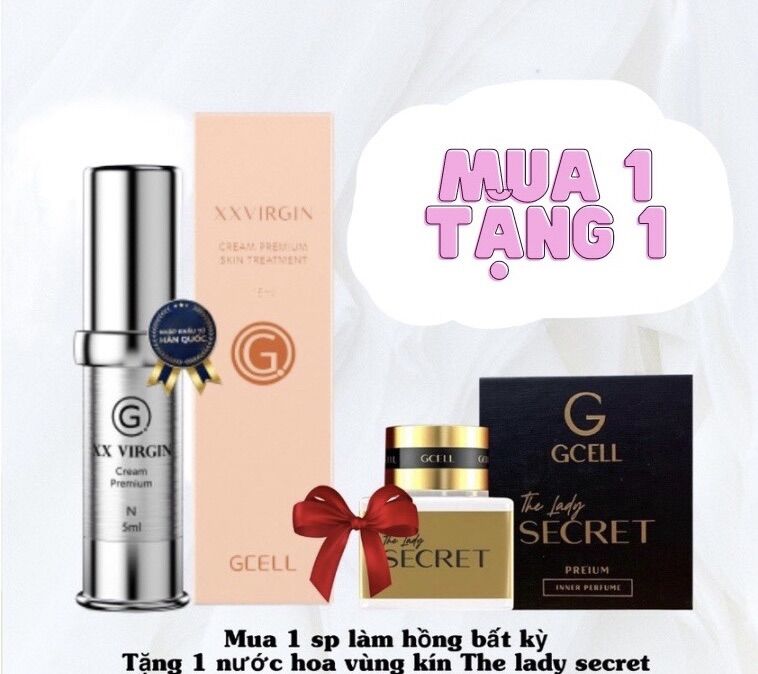 Kem làm hồng, khử thâm môi, nách, mông, bẹn, nhũ hoa, bikini xxvirgin - gcell 5ml hàn quốc.