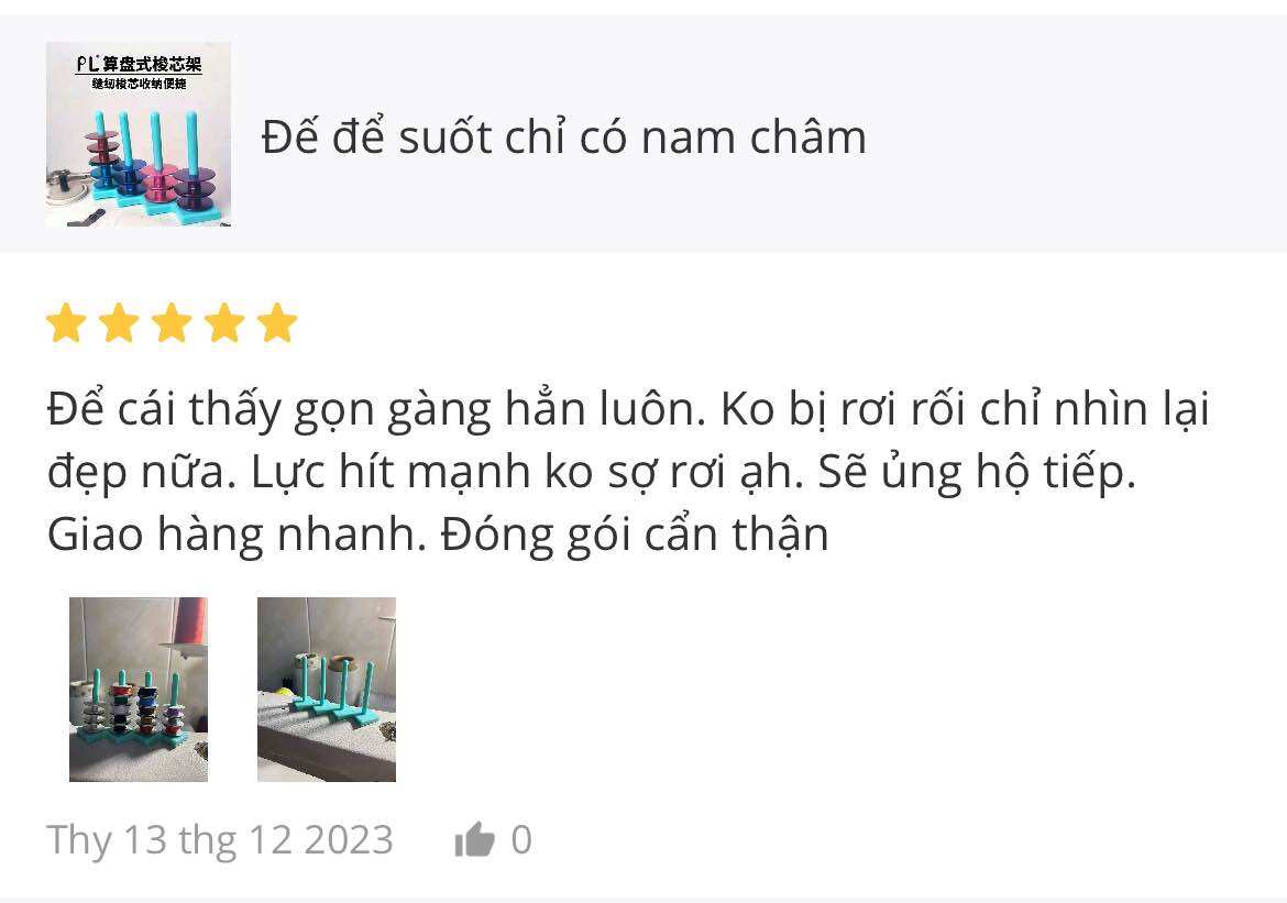 Đế để suốt chỉ có nam châm sử dụng cho máy may công nghiệp