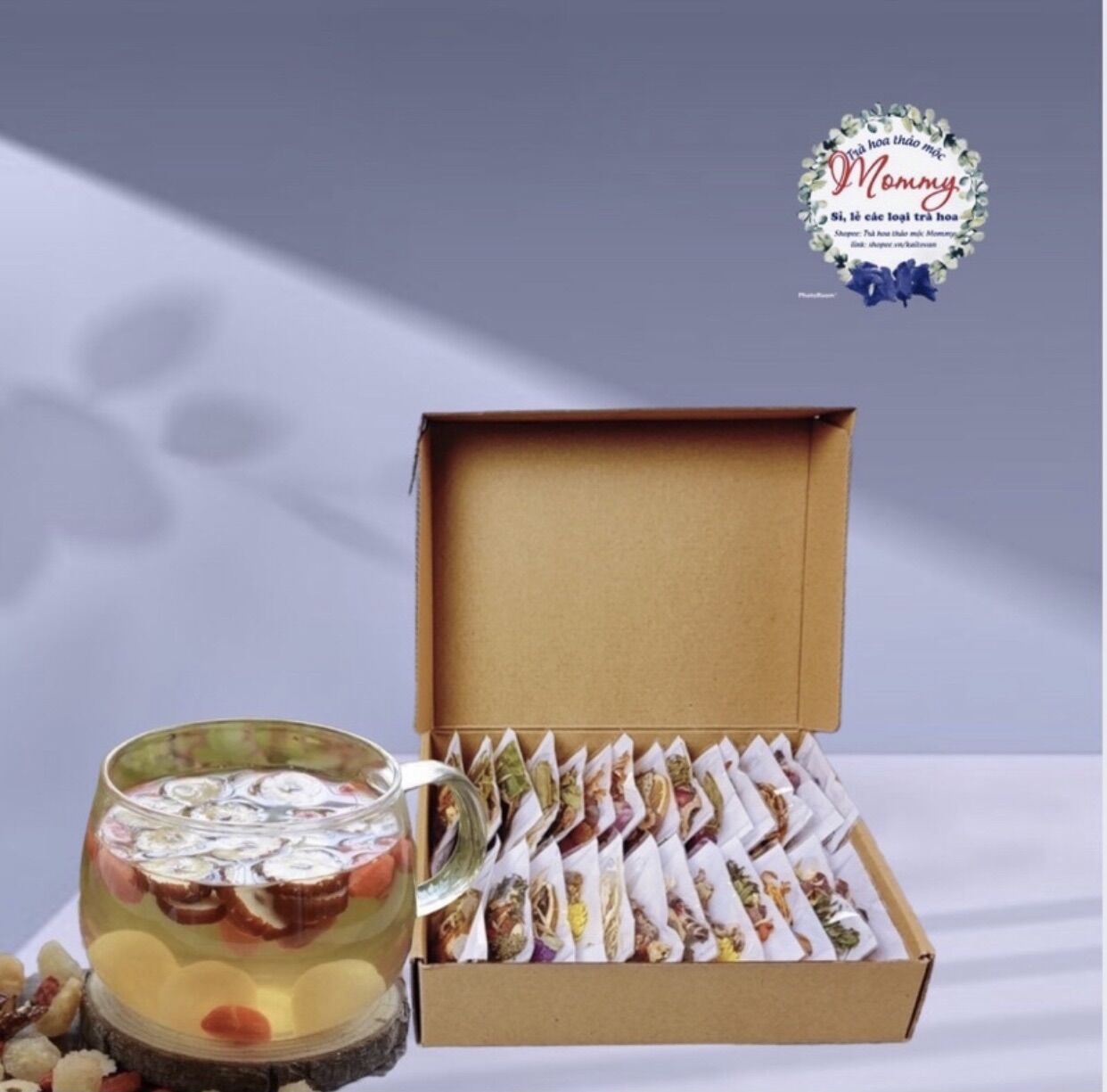 Set trà long nhãn táo đỏ 10 gói